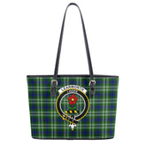 Learmonth Tartan Crest Leather Tote Bag
